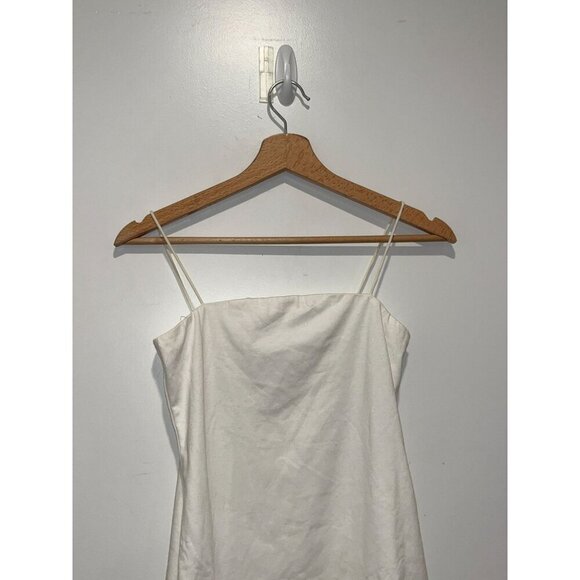 Showpo White Strappy Ribbed Bodycon Mini Dress Women's Size 10 - Picture 2 of 8